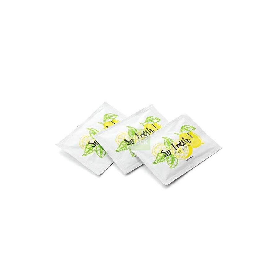 Pochette rince-doigts - Parfum citron - Carton de 1000 - MJPRO