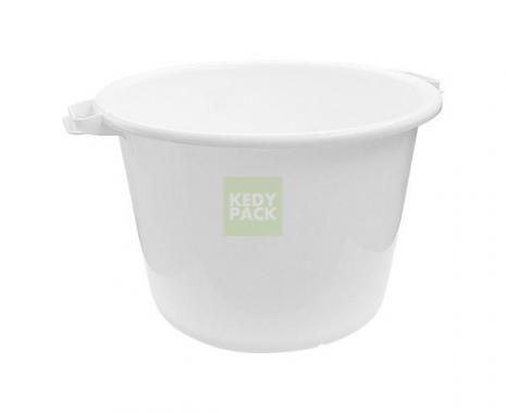 Baquet rond agro-alimentaire 55L blanc