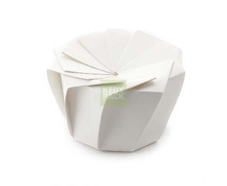 Boîte Origami Fleur Blanche Carton