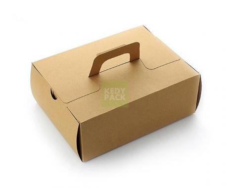 Box repas en carton avec poignée