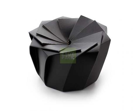 Boite origami fleur noir