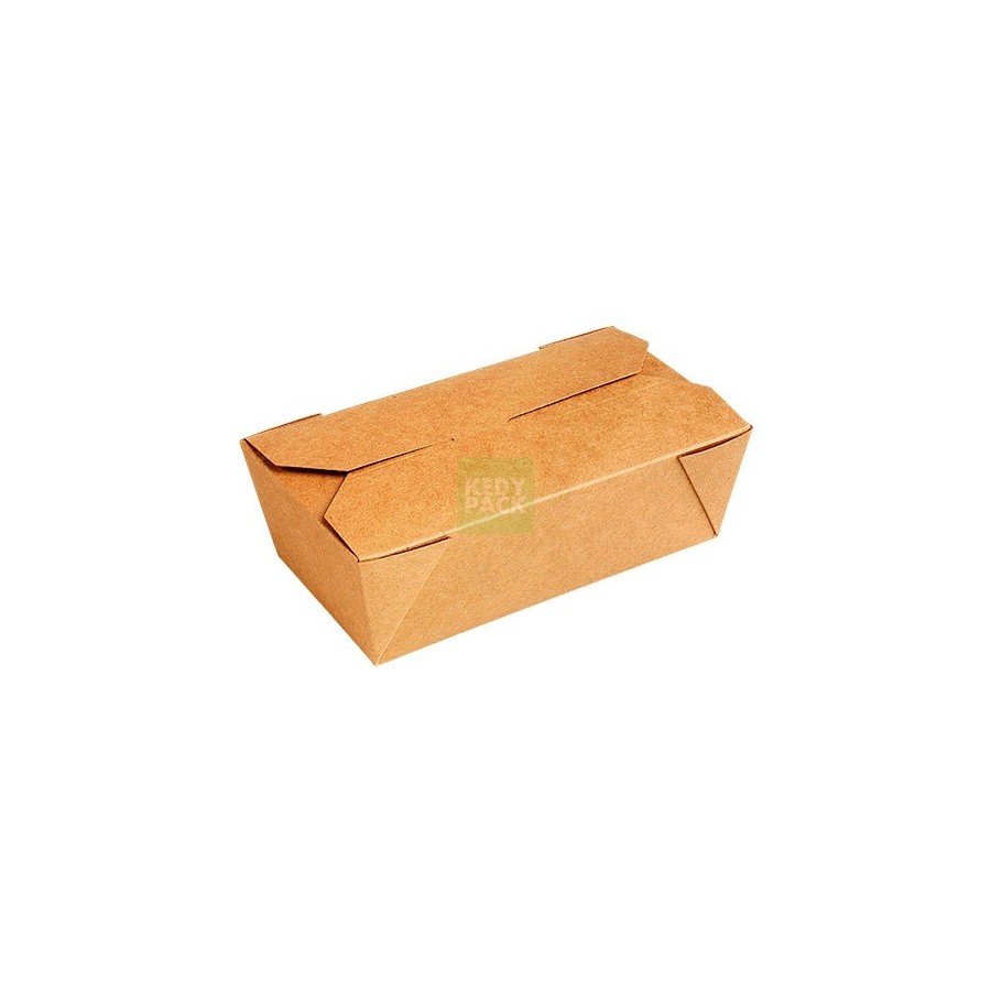 MB Pack - 450 boîtes alimentaires en carton brun - 80 ml - jetable Pas Cher