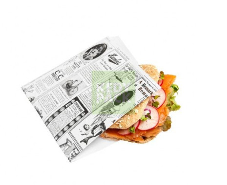Sachet papier style journal ancien