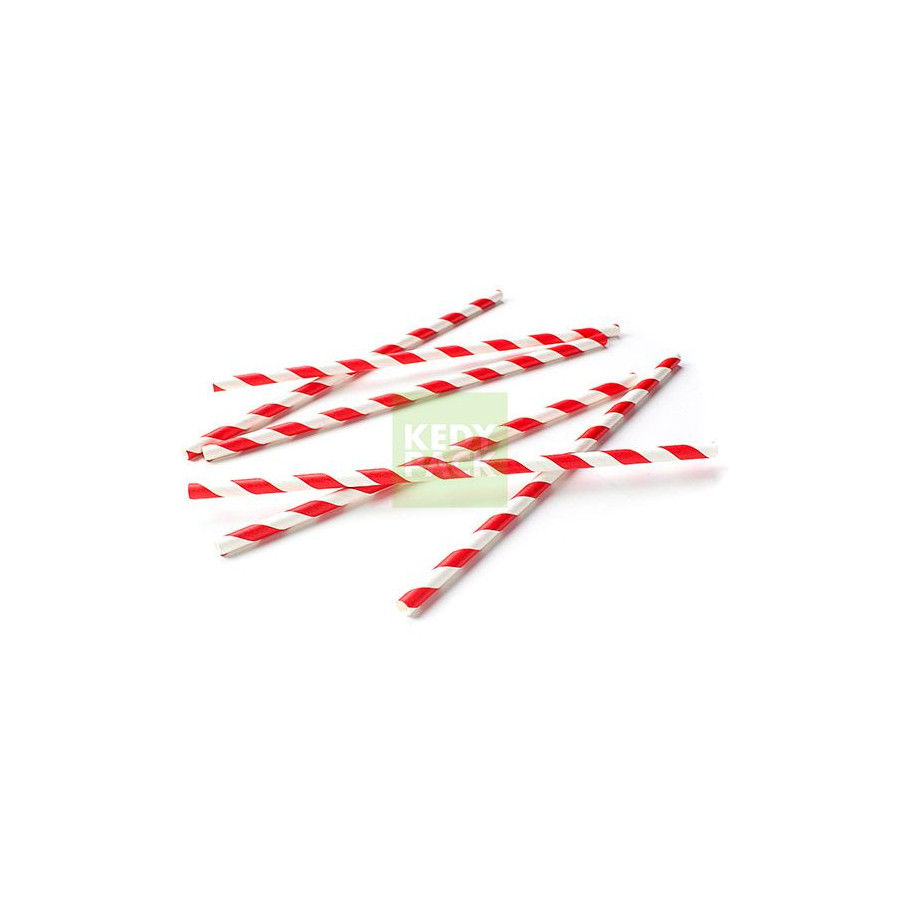 Paille en carton bicolore Paille en carton bicolore