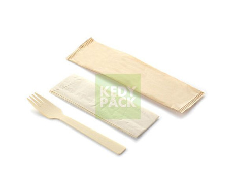 Kit couvert en bambou avec pochette