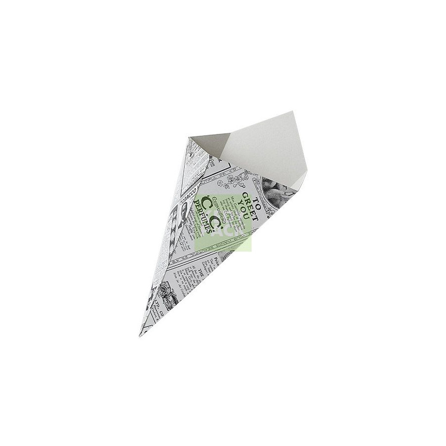 Cornet frite imprimé journal Cornet frite imprimé journal