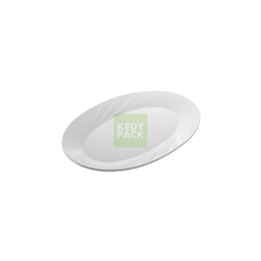 Assiette Ovale Blanche en Porcelaine Assiette Ovale Blanche en Porcelaine