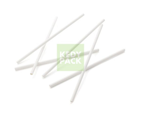 Paille en carton blanc