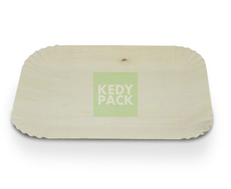 Assiette rectangulaire en bois
