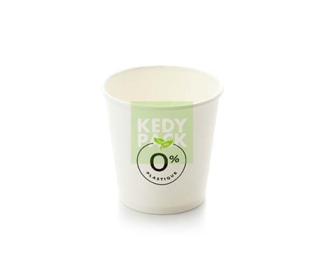 Gobelet Carton Blanc sans Plastic Free