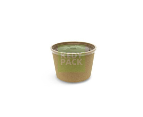 Pot kraft et couvercle micro-ondable