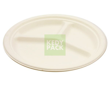Assiette en pulpe de Canne BIO PULPE
