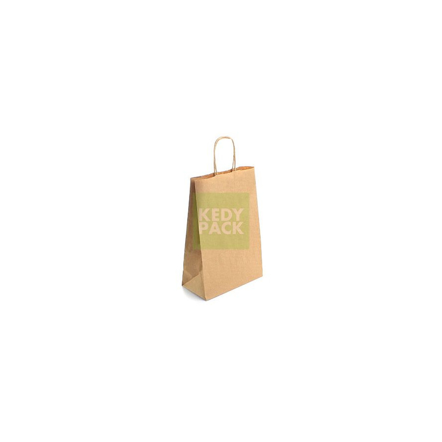 Sac papier poignée torsadés kraft Sac papier poignée torsadés kraft