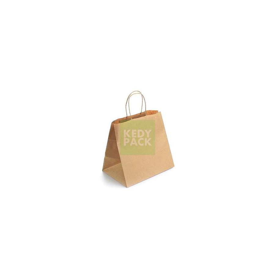 Sac papier poignée torsadés kraft Sac papier poignée torsadés kraft