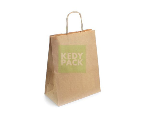 Sac papier poignée torsadés kraft