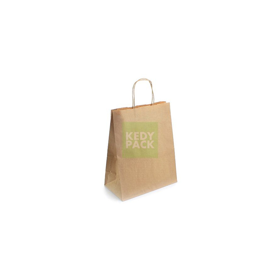 Sac papier poignée torsadés kraft Sac papier poignée torsadés kraft