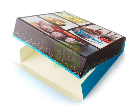 Boîte pâtissière carton imprimé