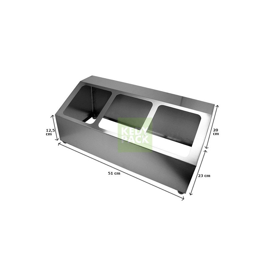 Support bac GN inox
