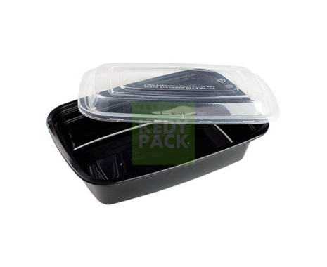 Barquette noir, Couvercle Transparent