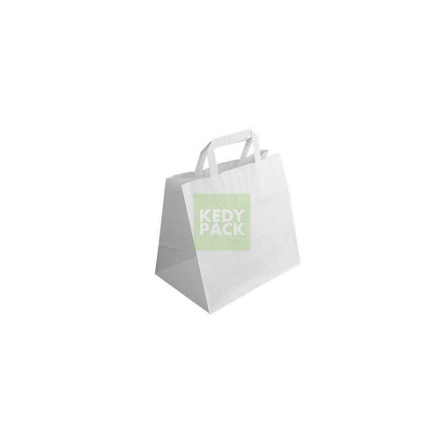 Sac papier blanc avec Poignée Sac papier blanc avec Poignée