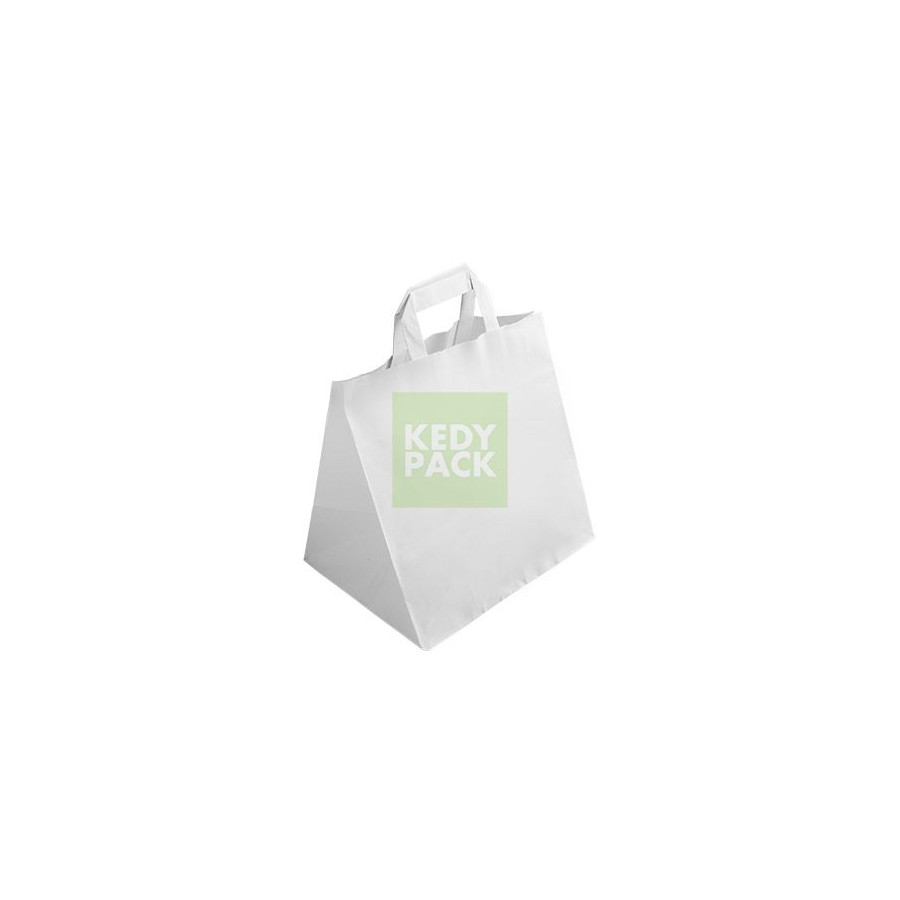 Sac papier blanc avec Poignée Sac papier blanc avec Poignée
