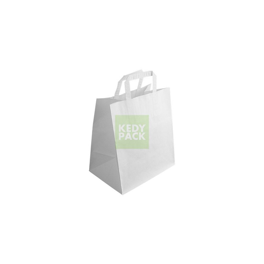 Sac papier blanc avec Poignée Sac papier blanc avec Poignée