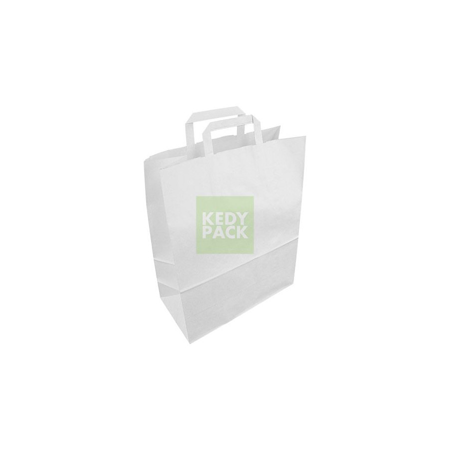 Sac papier blanc avec Poignée Sac papier blanc avec Poignée