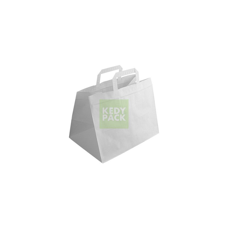 Sac papier blanc avec Poignée Sac papier blanc avec Poignée