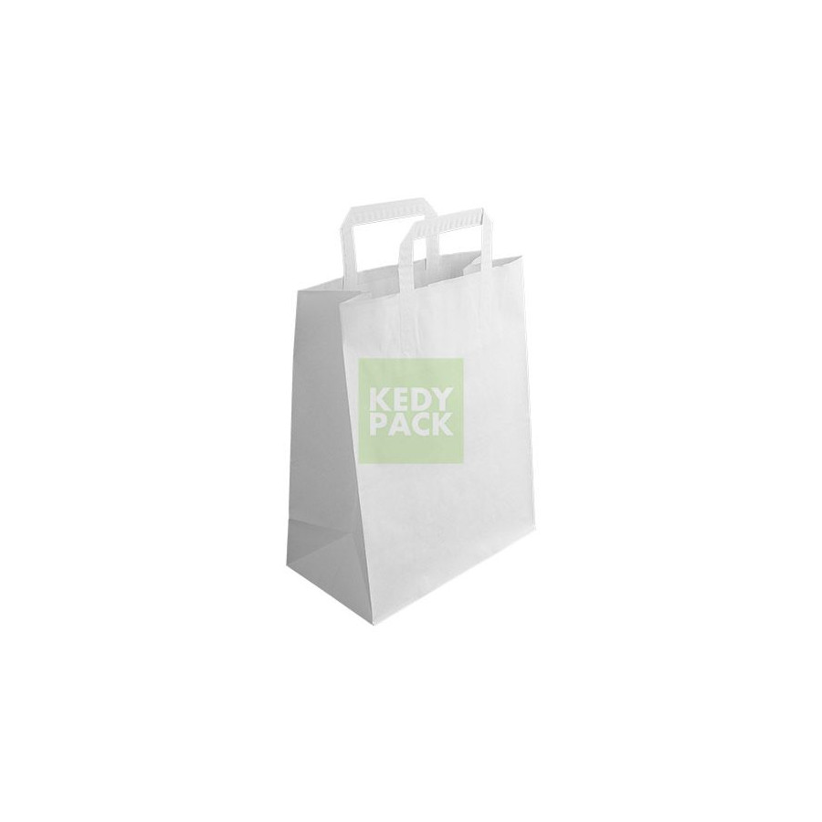 Sac papier blanc avec Poignée Sac papier blanc avec Poignée