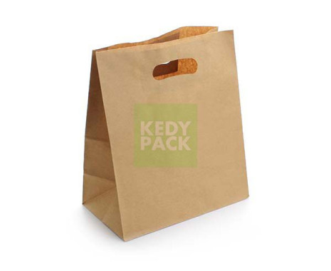 Sac papier Kraft Poignées Découpées
