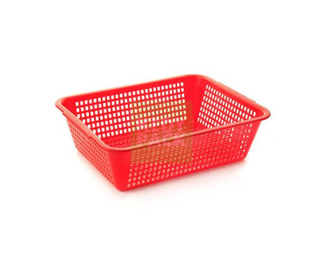 Passoire plastique rectangulaire ROUGE