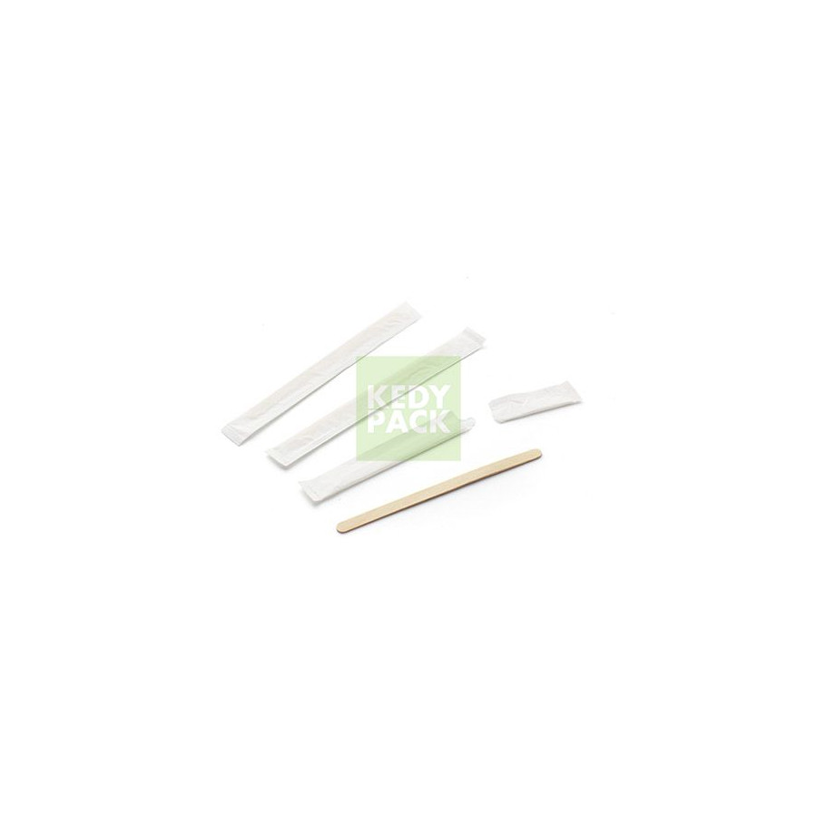Agitateur bois et Sachet Individuel