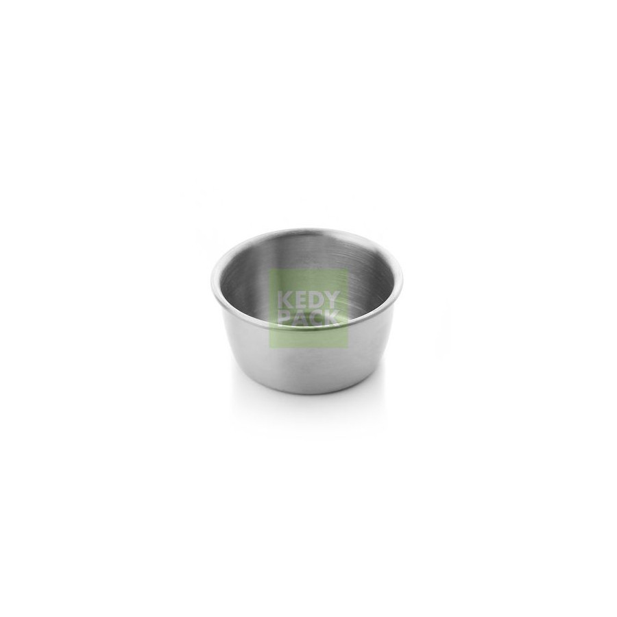 Mini coupelle inox à sauce argent