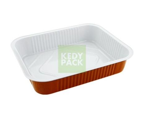 Plateau aluminium et couvercle Marron