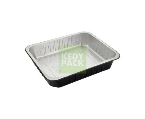 Plateau aluminium noir, couvercle