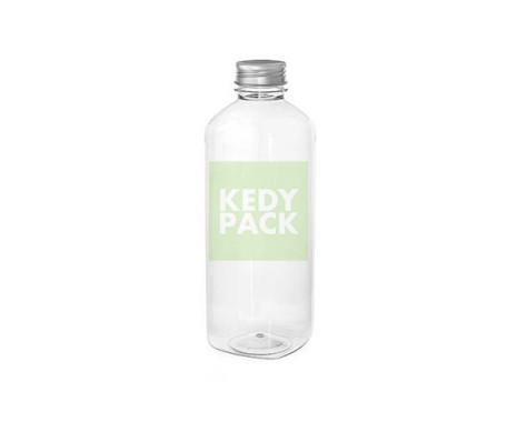 Bouteille vide transparent + couvercle