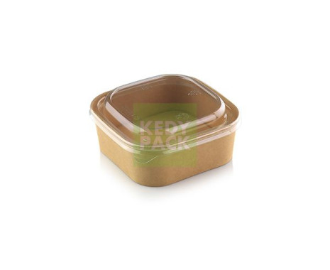 Boîte Carrée Carton, couvercle PET