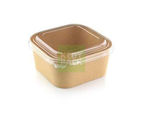 Boîte Carrée Carton, couvercle PET