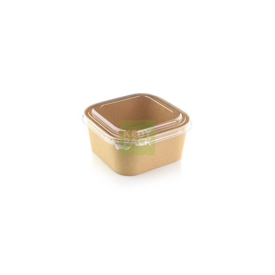 Boîte Carrée Carton, couvercle PET Boîte Carrée Carton, couvercle PET