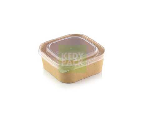 Boîte Carrée en Carton couvercle PP