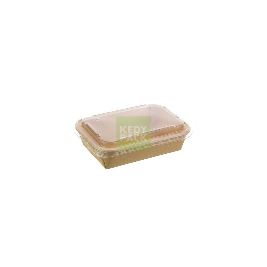 Barquette rect. carton kraft PP