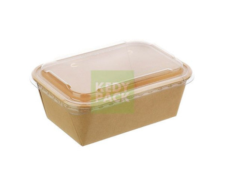 Barquette rect. carton kraft PP