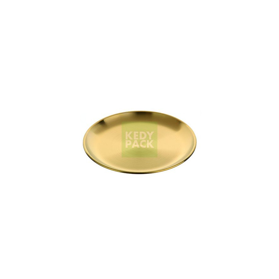 Assiette plat en inox couleur Or Assiette plat en inox couleur Or