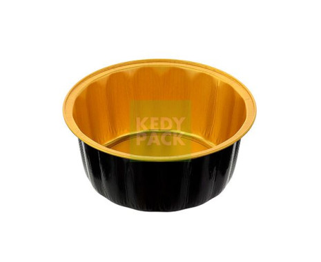 Moule rond en aluminium rond noir