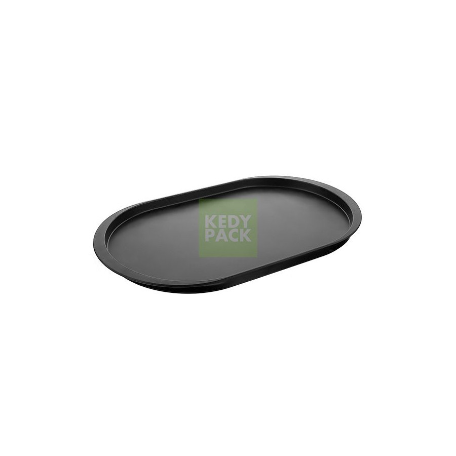 Plateau Oval en Mélamine noir