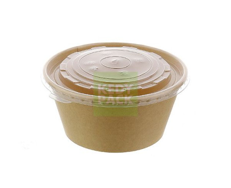 Pot kraft et couvercle micro-ondable
