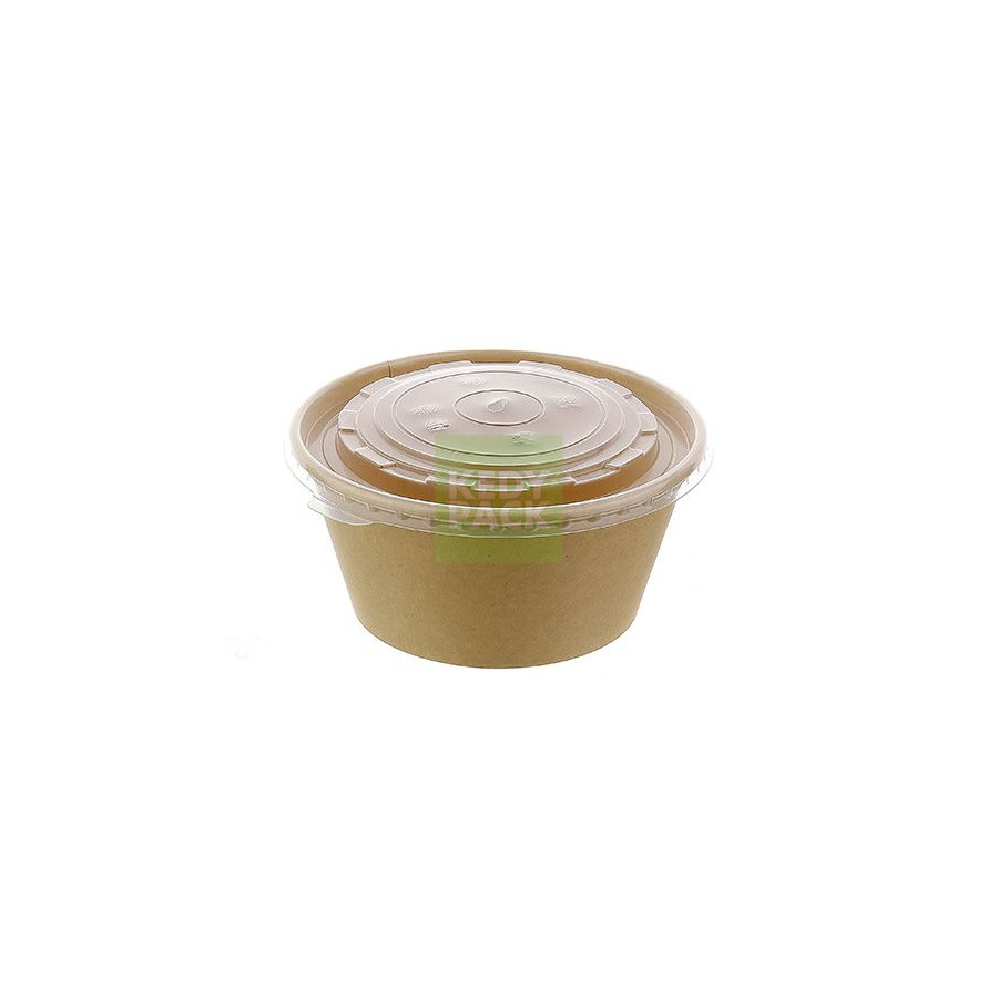Pot kraft et couvercle micro-ondable Pot kraft et couvercle micro-ondable