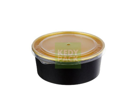 Bol noir kraft couvercle PP