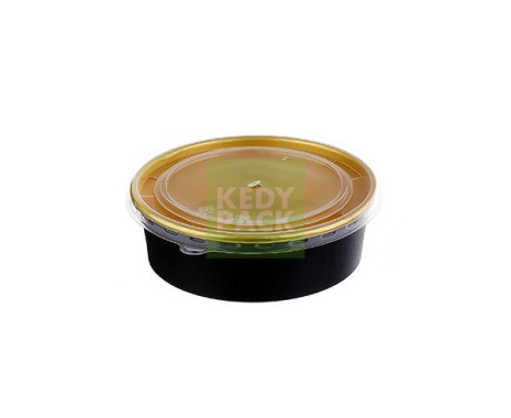 Bol noir kraft couvercle PP