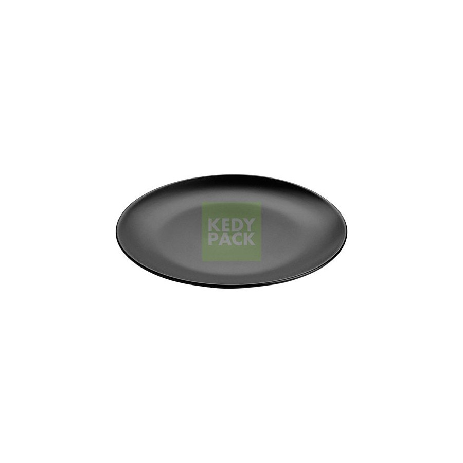 Assiette ronde noir brillant Assiette ronde noir brillant
